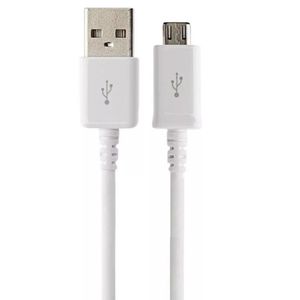 Cable USB 2.0 a MicroB macho/macho 1 mts Blanco OEM