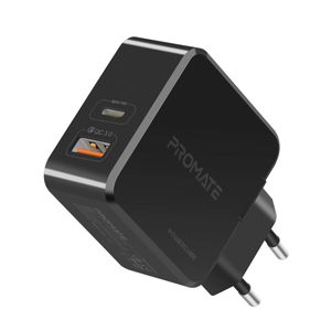 Promate Powercube Cargador Pared 18W USB-C QC3.0 Negro