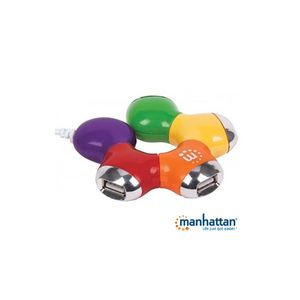 Hub USB 2.0 4 Puertos - Multicolor - Manhattan