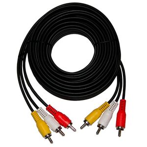 Cable Audio/Video 3 RCA M/M 1,8m Blister DRACMA