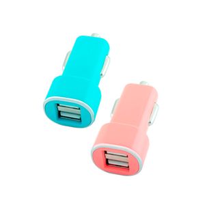 Cargador de Auto 2 USB 2.1A Colores