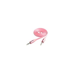 Cable Audio 3.5 M/M 1m Flat Rosa Cliptec