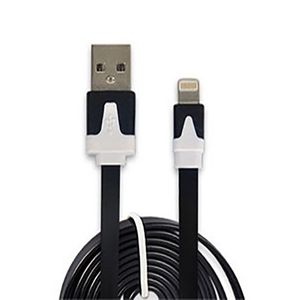 Cable Iphone 5/6 Tipo Chato Negro
