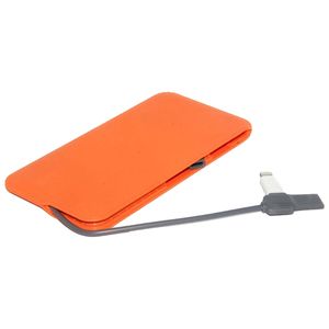 Power Bank 5000 mAh con cable incorporado micro usb y iphone 5/6 Color Naranja