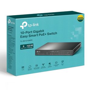 Switch TP-LINK TL-SG1210MPE 9 Gigabit 1 SFP Giga 8 POE Admin