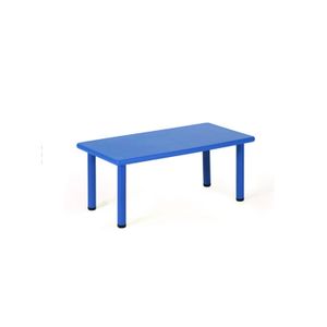 Mesa de plástico rectangular azul 120 X 60 X 50