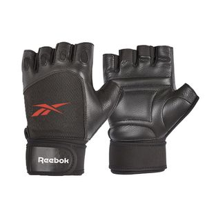 Guante de entrenamiento negro y rojo Reebok Talle L Supergym
