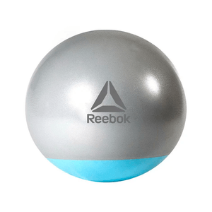 Pelota pilates Reebok 55cm gris c/celeste Supergym