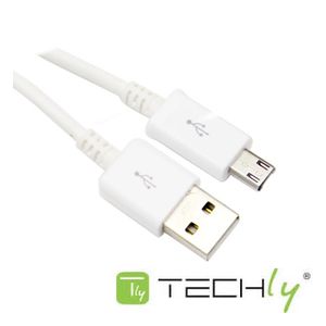 Cable USB 2.0 a MicroB macho/macho 0,15 mts Techly