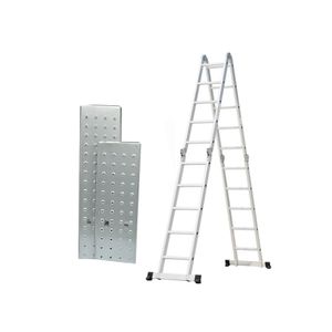 Escalera andamio 4.4mts -16 escalones Aluminio Con Chapones