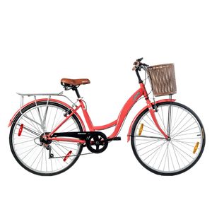 BACCIO Bicicleta LIBERTY rodado 26 6 Vel 7334/7349 Coral Pink