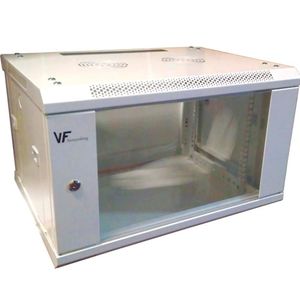 RACK 12U BLANCO FIJO 600X450 INC PDU 6 TOMAS Y TORNILLOS