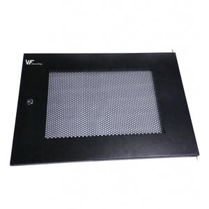 PUERTA HIPERVENTILADA COLOR NEGRO PARA RACK DE 15U