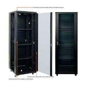 RACK PISO NEGRO 42U 600X800 P/VIDRIO
