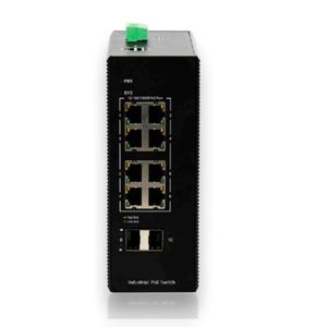 SWITCH BDCOM INDUSTRIAL L2 8*1G RJ45 POE+ 240W + 2*1G SFP