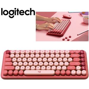 TECLADO LOGITECH POP KEYS CORAL ROSE INALAMBRICO