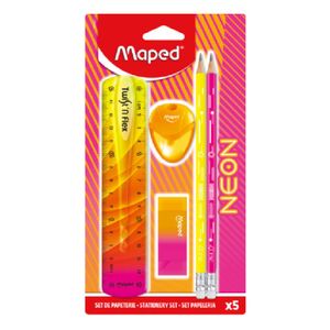 Set Escolar Maped Neon 5 Pcs