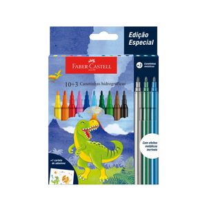 Marcadores Faber Castell Dinosaurio 10 U +3 U Metalicos
